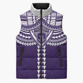 Personalized Fremantle Dockers Sleeveless Puffer Jacket Polynesian Tribal Pattern Heritage Football