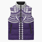 Personalized Fremantle Dockers Sleeveless Puffer Jacket Polynesian Tribal Pattern Heritage Football