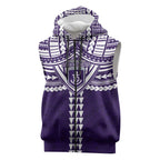 Personalized Fremantle Dockers Sleeveless Zip Hoodie Polynesian Tribal Pattern Heritage Football