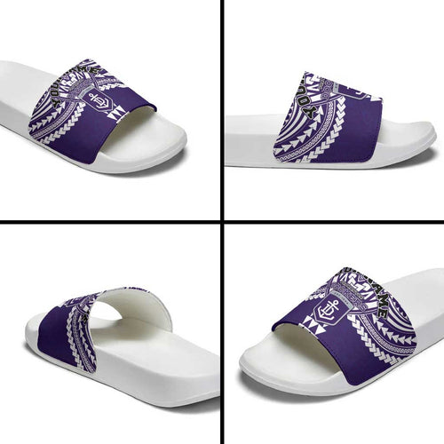 Personalized Fremantle Dockers Slide Sandals Polynesian Tribal Pattern Heritage Football