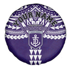 Personalized Fremantle Dockers Spare Tire Cover Polynesian Tribal Pattern Heritage Football