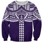 Personalized Fremantle Dockers Sweatshirt Polynesian Tribal Pattern Heritage Football