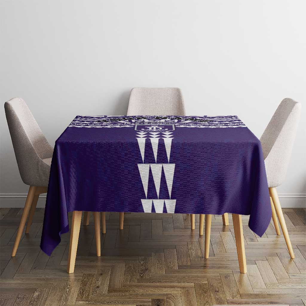 Personalized Fremantle Dockers Tablecloth Polynesian Tribal Pattern Heritage Football
