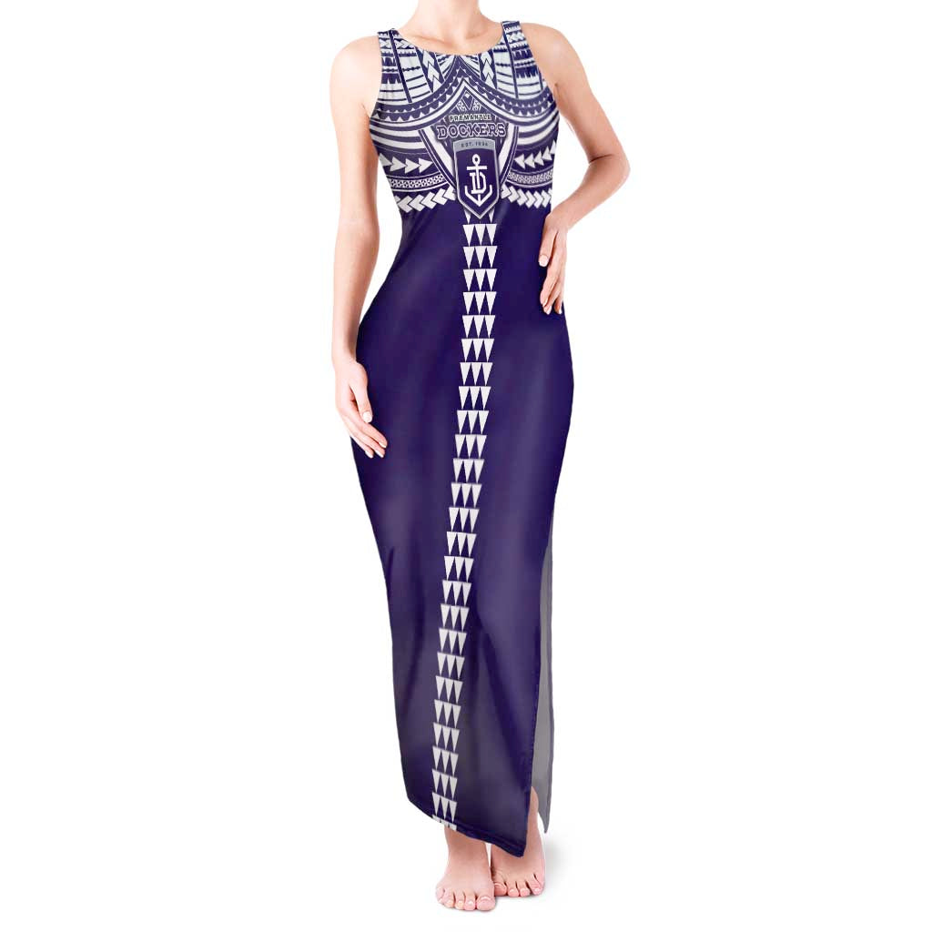 Personalized Fremantle Dockers Tank Maxi Dress Polynesian Tribal Pattern Heritage Football