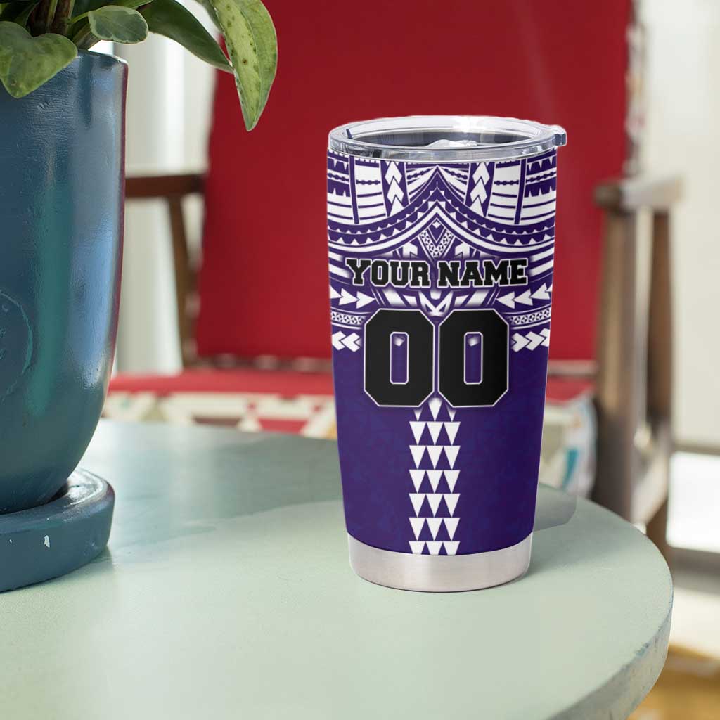 Personalized Fremantle Dockers Tumbler Cup Polynesian Tribal Pattern Heritage Football