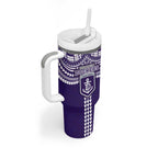 Personalized Fremantle Dockers Tumbler With Handle Polynesian Tribal Pattern Heritage Football