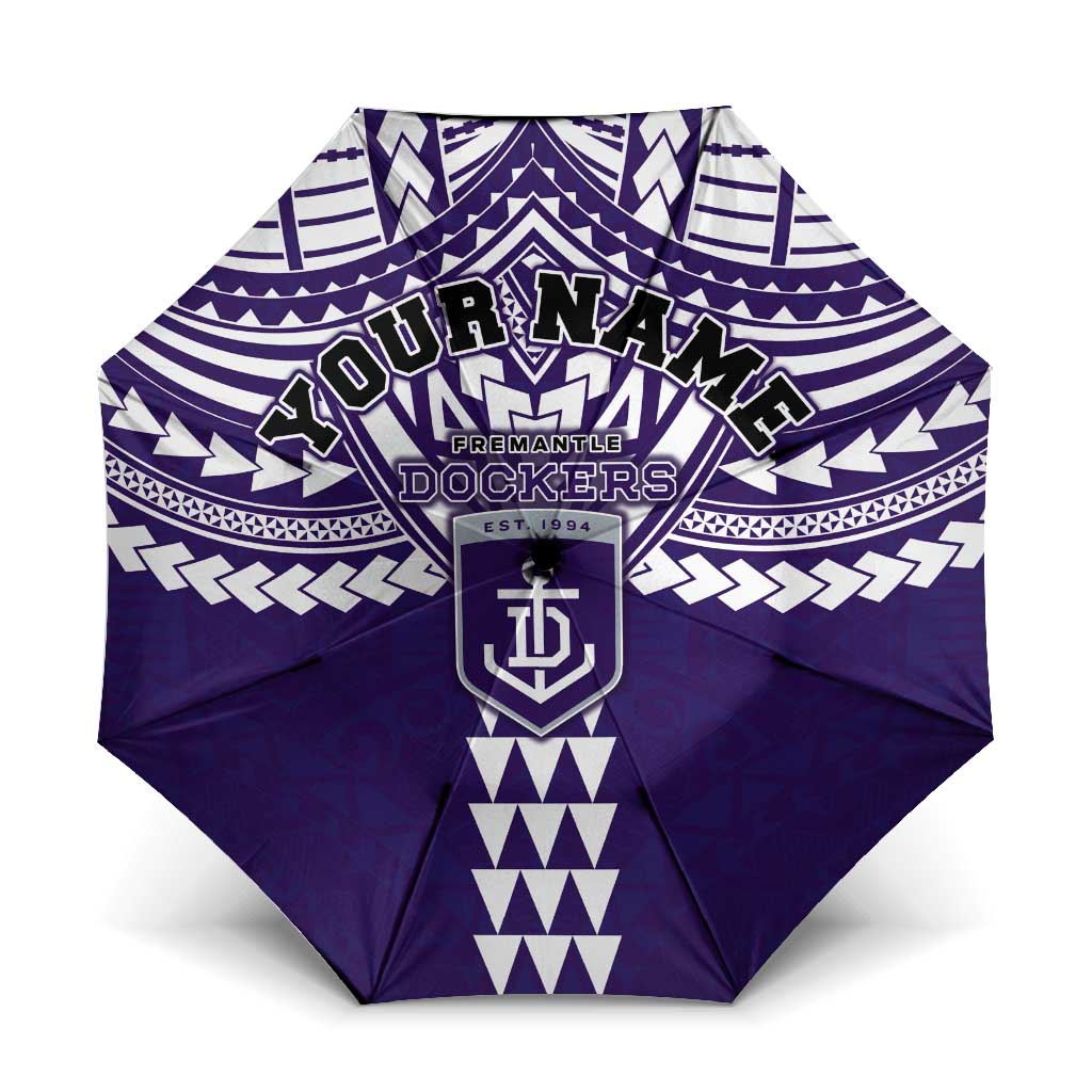 Personalized Fremantle Dockers Umbrella Polynesian Tribal Pattern Heritage Football