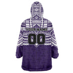Personalized Fremantle Dockers Wearable Blanket Hoodie Polynesian Tribal Pattern Heritage Football