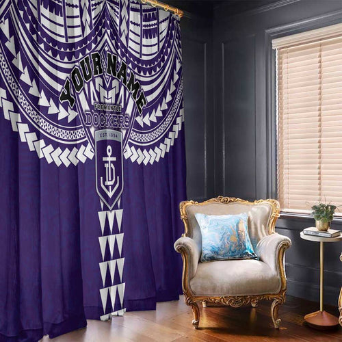 Personalized Fremantle Dockers Window Curtain Polynesian Tribal Pattern Heritage Football