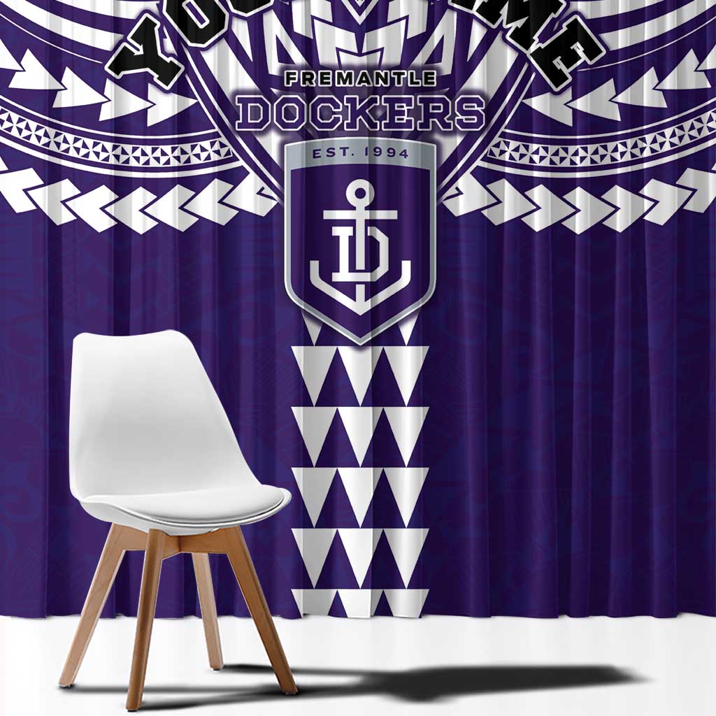 Personalized Fremantle Dockers Window Curtain Polynesian Tribal Pattern Heritage Football