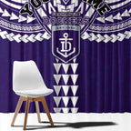 Personalized Fremantle Dockers Window Curtain Polynesian Tribal Pattern Heritage Football