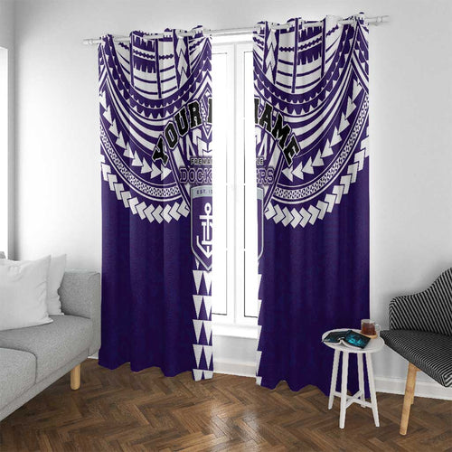 Personalized Fremantle Dockers Window Curtain Polynesian Tribal Pattern Heritage Football