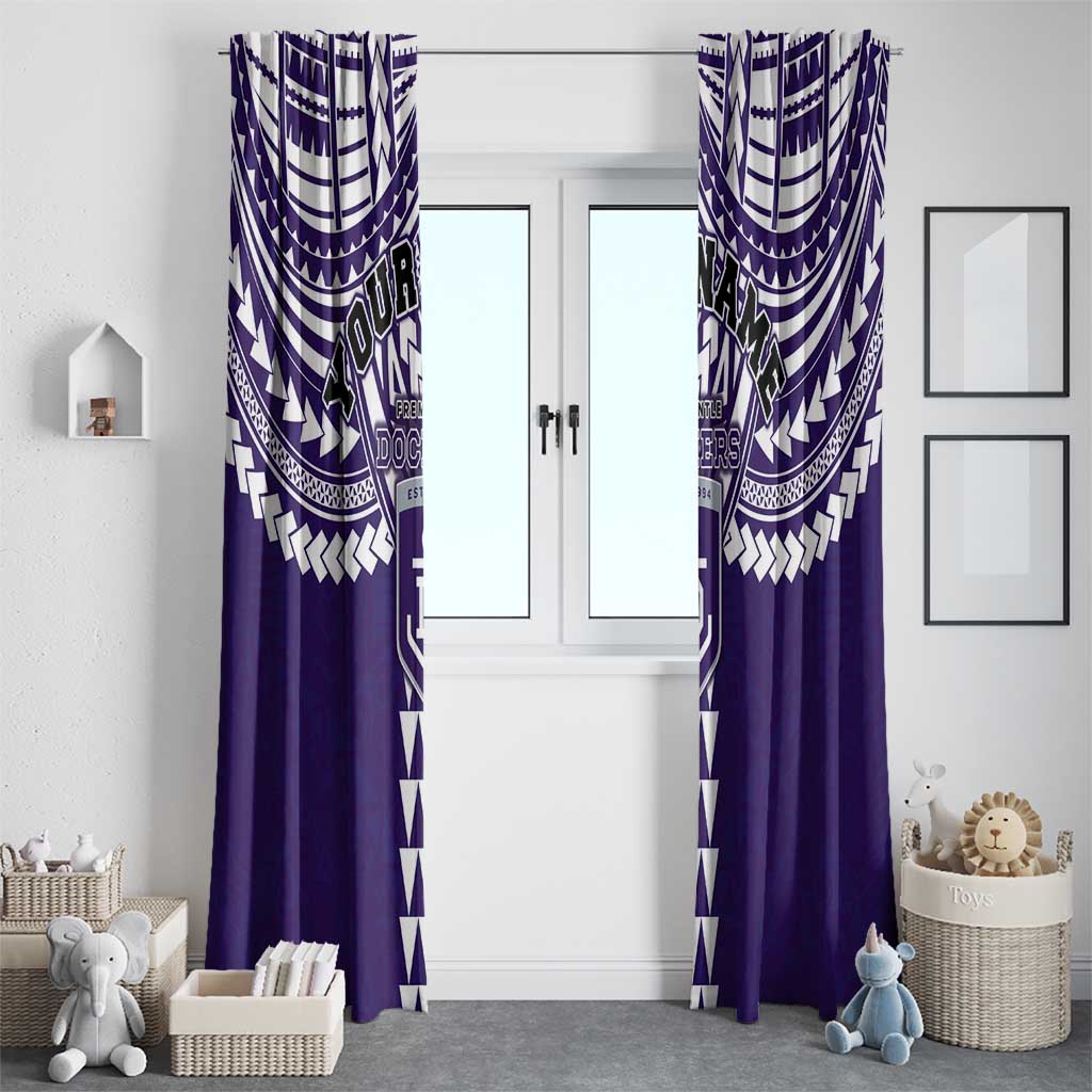 Personalized Fremantle Dockers Window Curtain Polynesian Tribal Pattern Heritage Football