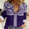Personalized Fremantle Dockers Women Casual Shirt Polynesian Tribal Pattern Heritage Football