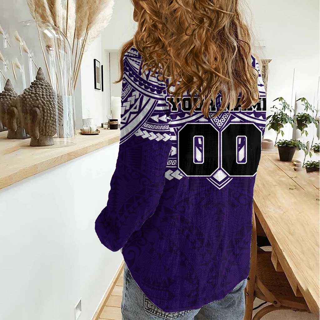 Personalized Fremantle Dockers Women Casual Shirt Polynesian Tribal Pattern Heritage Football