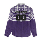 Personalized Fremantle Dockers Women Casual Shirt Polynesian Tribal Pattern Heritage Football