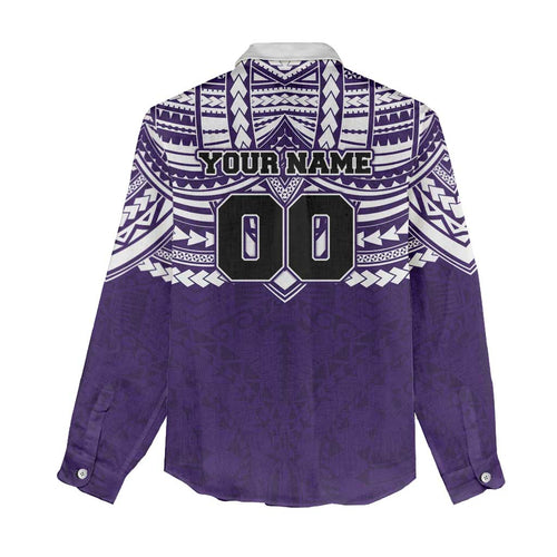 Personalized Fremantle Dockers Women Casual Shirt Polynesian Tribal Pattern Heritage Football