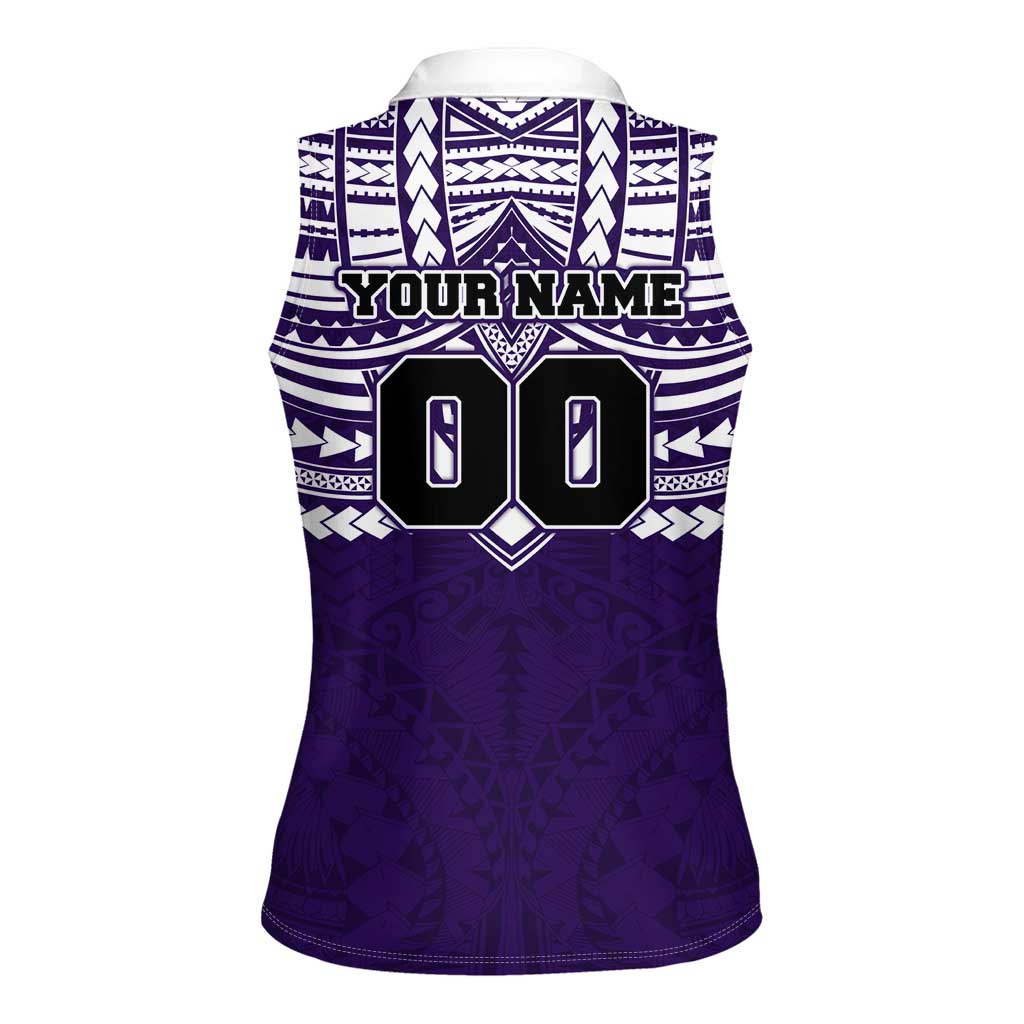 Personalized Fremantle Dockers Women Sleeveless Polo Shirt Polynesian Tribal Pattern Heritage Football