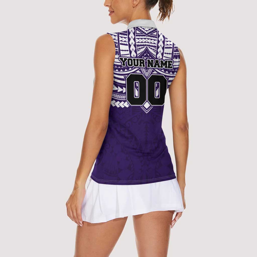 Personalized Fremantle Dockers Women Sleeveless Polo Shirt Polynesian Tribal Pattern Heritage Football
