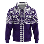 Personalized Fremantle Dockers Zip Hoodie Polynesian Tribal Pattern Heritage Football