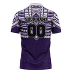 Personalized Fremantle Dockers Zipper Polo Shirt Polynesian Tribal Pattern Heritage Football