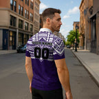 Personalized Fremantle Dockers Zipper Polo Shirt Polynesian Tribal Pattern Heritage Football