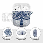 Personalized Geelong Cats AirPods Case Polynesian Tribal Pattern Heritage Football