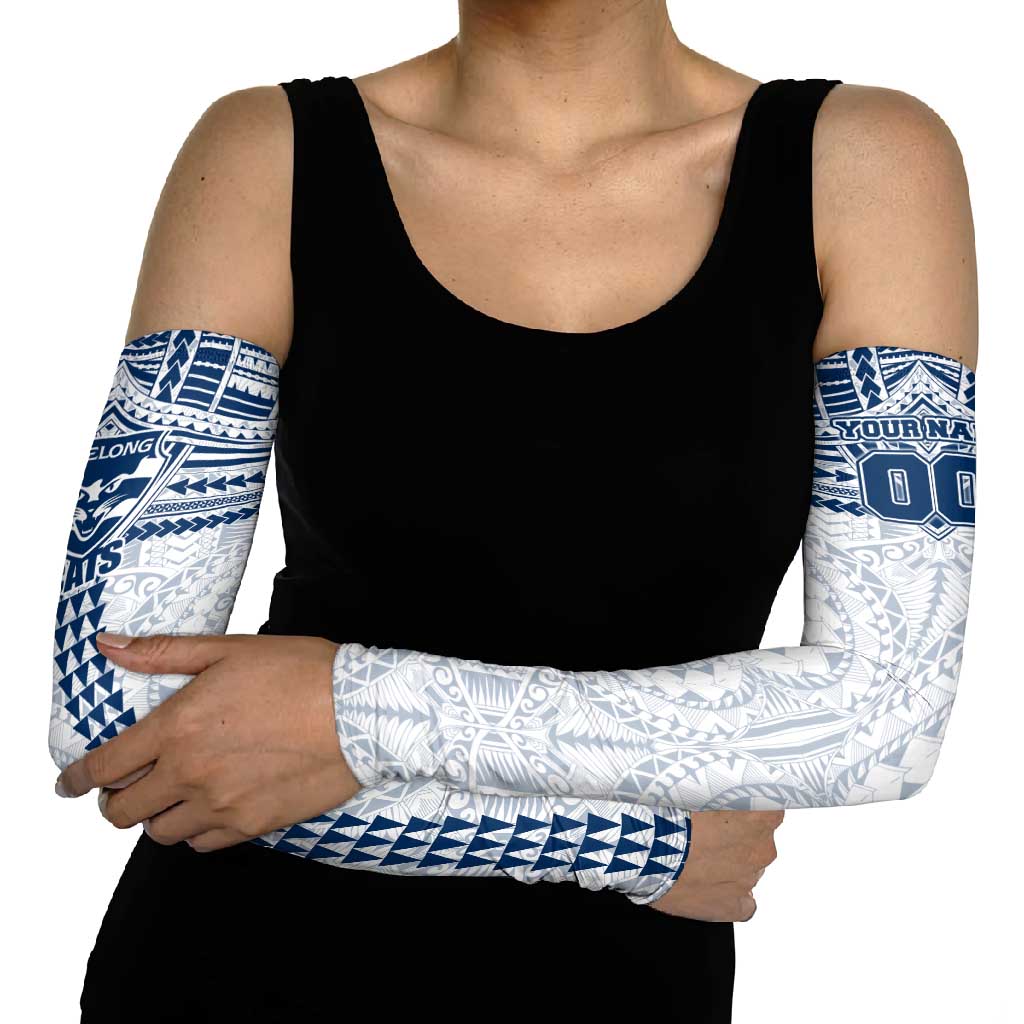Personalized Geelong Cats Arm Sleeves Polynesian Tribal Pattern Heritage Football
