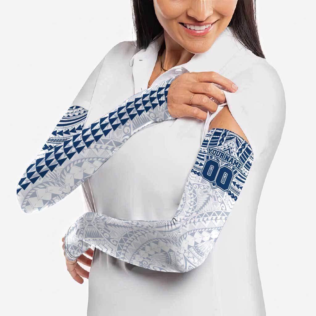 Personalized Geelong Cats Arm Sleeves Polynesian Tribal Pattern Heritage Football