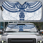 Personalized Geelong Cats Auto Sun Shade Polynesian Tribal Pattern Heritage Football