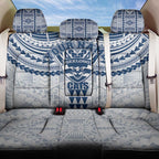 Personalized Geelong Cats Back Car Seat Cover Polynesian Tribal Pattern Heritage Football