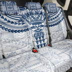 Personalized Geelong Cats Back Car Seat Cover Polynesian Tribal Pattern Heritage Football