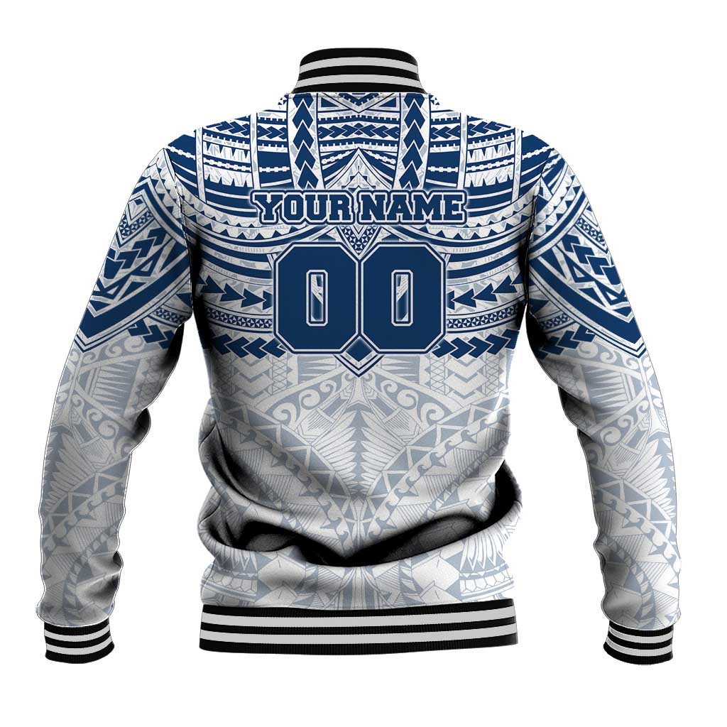 Personalized Geelong Cats Baseball Jacket Polynesian Tribal Pattern Heritage Football