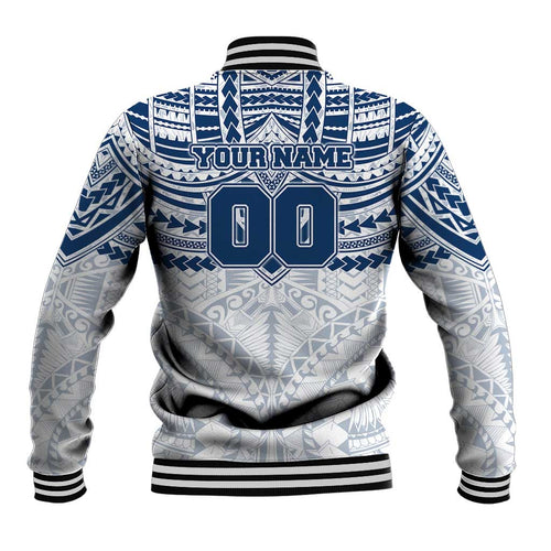 Personalized Geelong Cats Baseball Jacket Polynesian Tribal Pattern Heritage Football