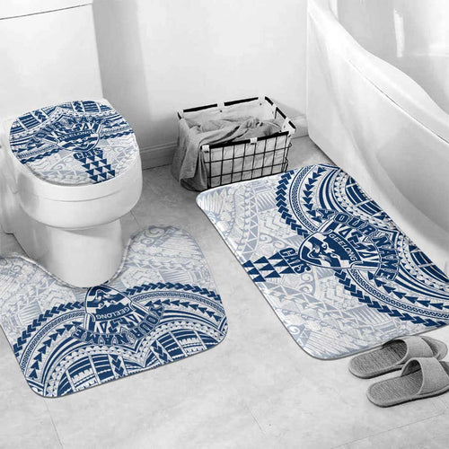 Personalized Geelong Cats Bathroom Set Polynesian Tribal Pattern Heritage Football