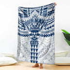 Personalized Geelong Cats Blanket Polynesian Tribal Pattern Heritage Football