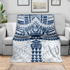 Personalized Geelong Cats Blanket Polynesian Tribal Pattern Heritage Football