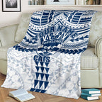 Personalized Geelong Cats Blanket Polynesian Tribal Pattern Heritage Football