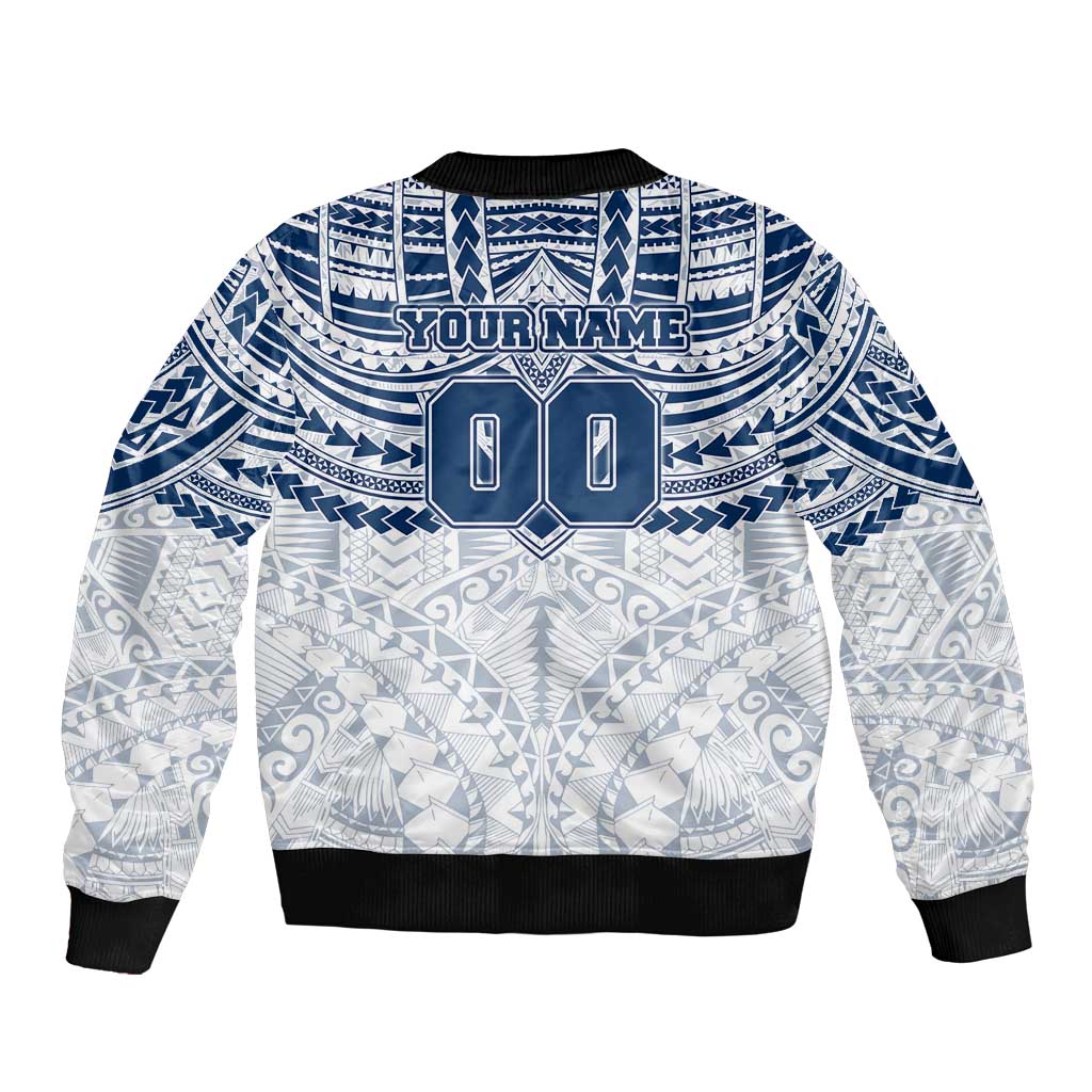 Personalized Geelong Cats Bomber Jacket Polynesian Tribal Pattern Heritage Football