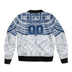 Personalized Geelong Cats Bomber Jacket Polynesian Tribal Pattern Heritage Football