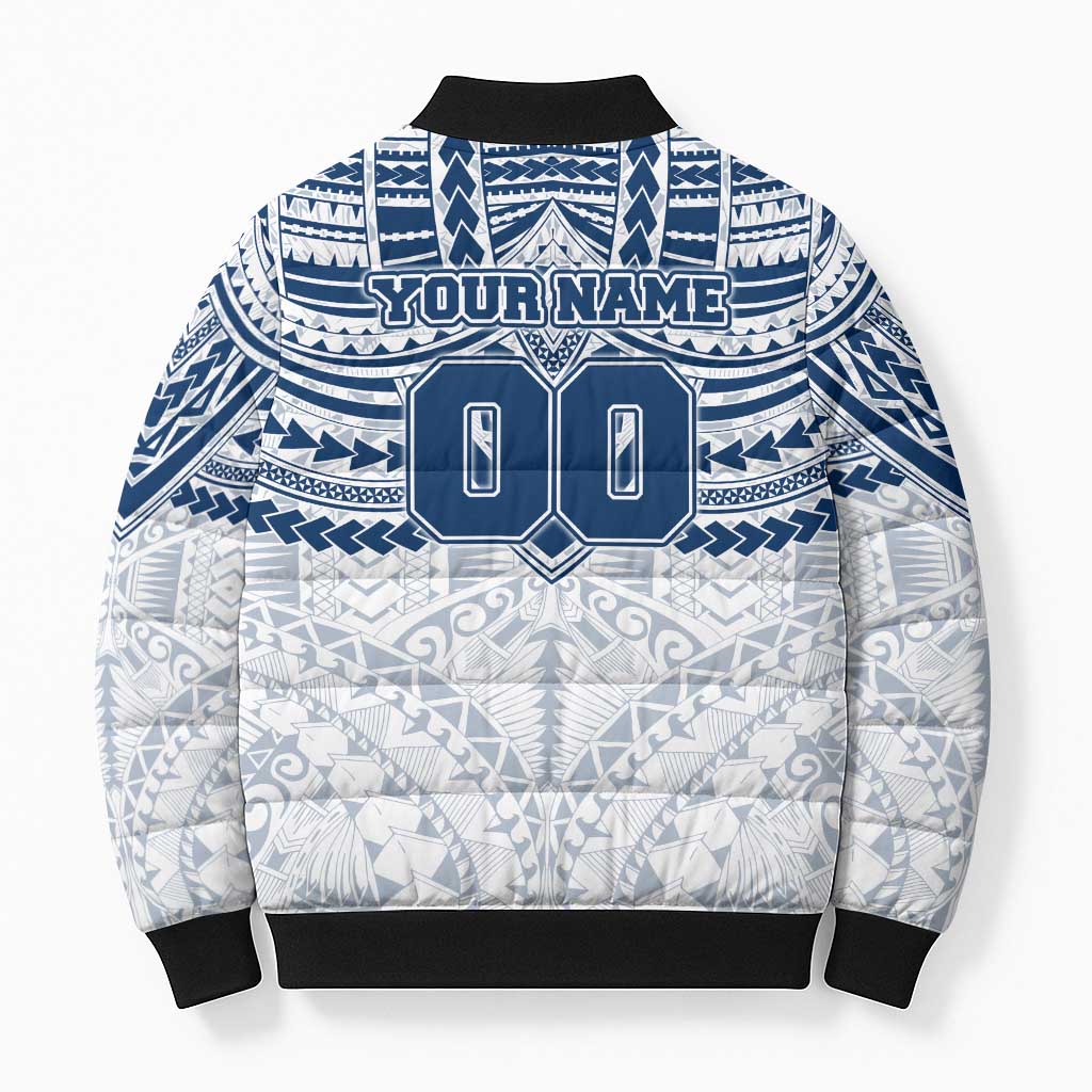 Personalized Geelong Cats Bomber Puffer Jacket Polynesian Tribal Pattern Heritage Football