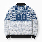 Personalized Geelong Cats Bomber Puffer Jacket Polynesian Tribal Pattern Heritage Football