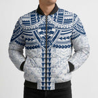 Personalized Geelong Cats Bomber Puffer Jacket Polynesian Tribal Pattern Heritage Football
