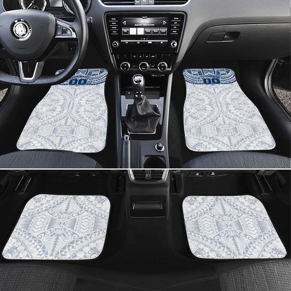 Personalized Geelong Cats Car Mats Polynesian Tribal Pattern Heritage Football