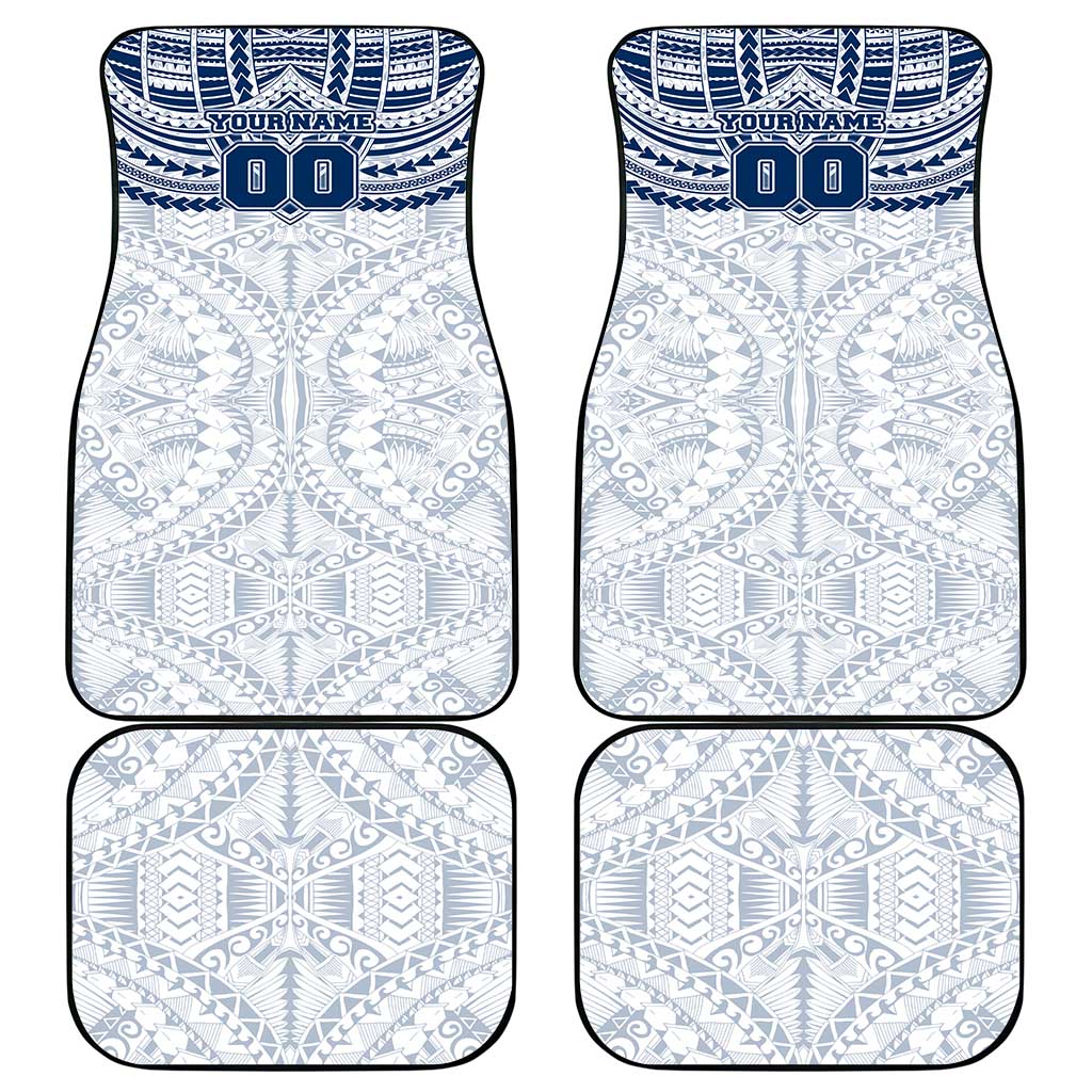 Personalized Geelong Cats Car Mats Polynesian Tribal Pattern Heritage Football