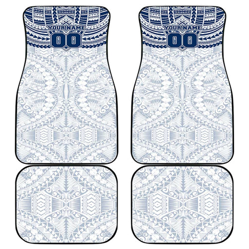 Personalized Geelong Cats Car Mats Polynesian Tribal Pattern Heritage Football