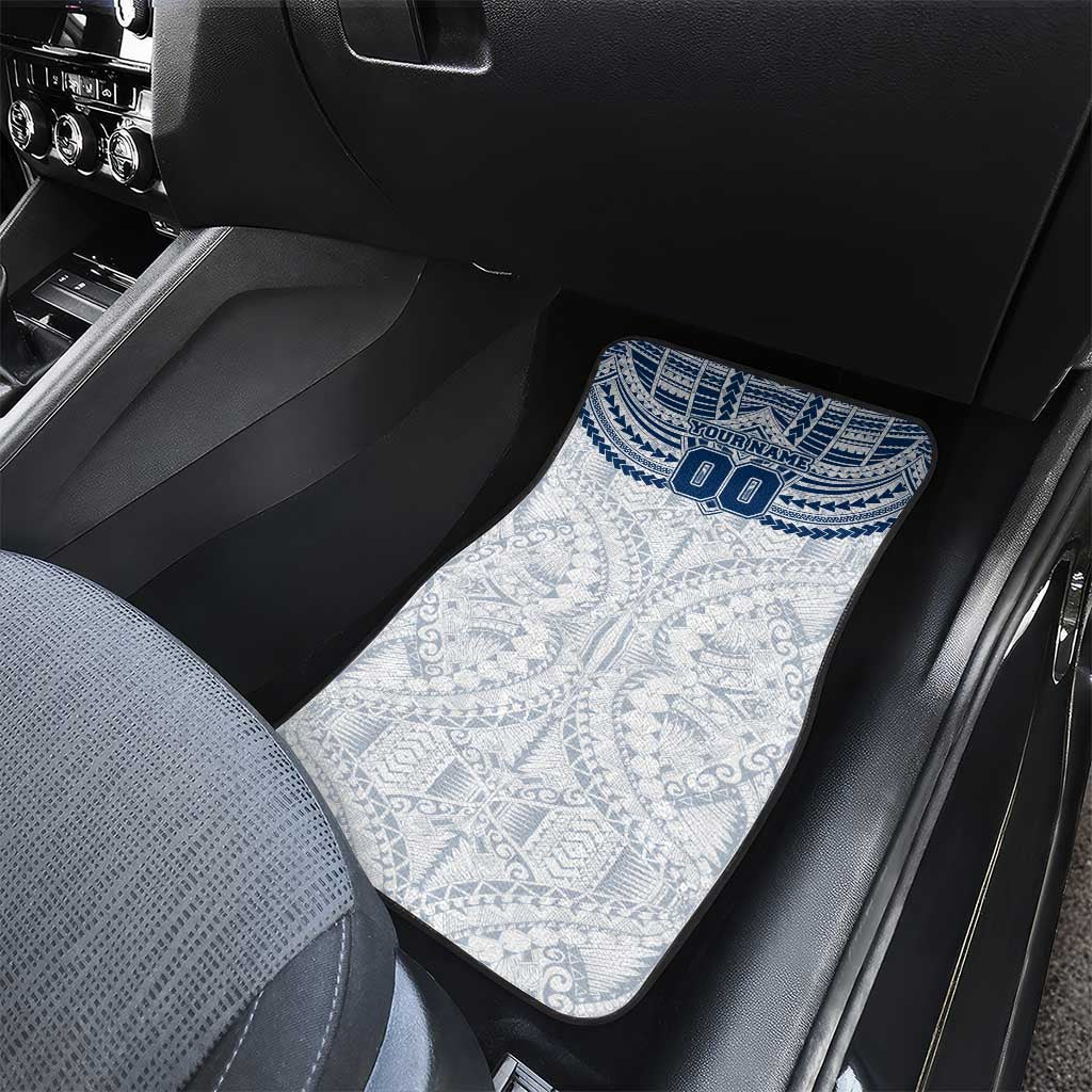 Personalized Geelong Cats Car Mats Polynesian Tribal Pattern Heritage Football