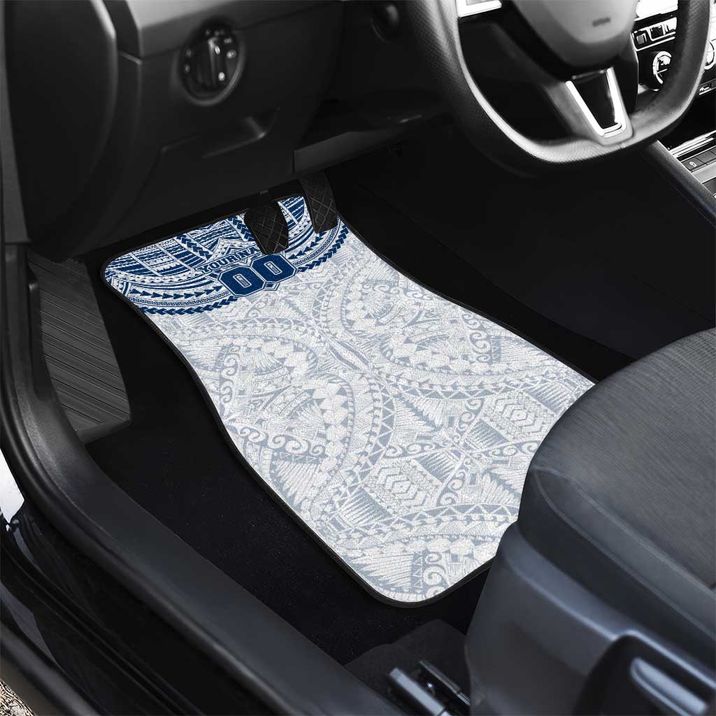 Personalized Geelong Cats Car Mats Polynesian Tribal Pattern Heritage Football