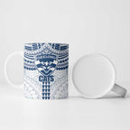 Personalized Geelong Cats Ceramic Mug Polynesian Tribal Pattern Heritage Football