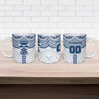 Personalized Geelong Cats Ceramic Mug Polynesian Tribal Pattern Heritage Football